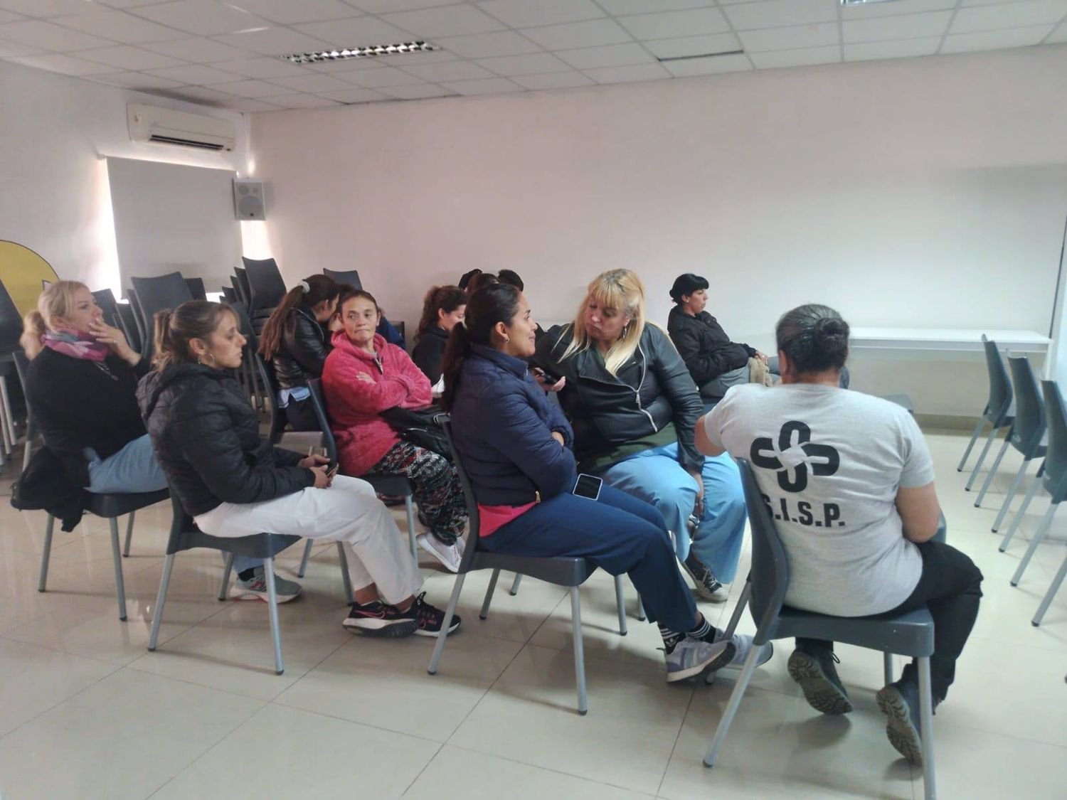 Reunión del gremio con trabajadores del SISP por situaciones de tensión en el ámbito laboral