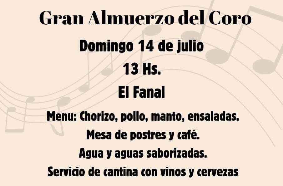 Gran almuerzo del coro de la Iglesia Reformada