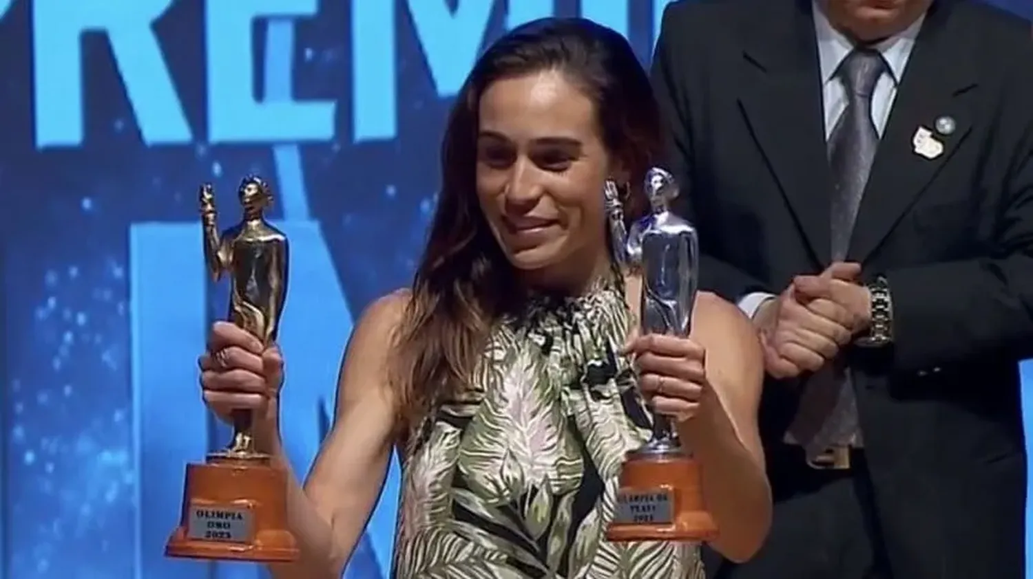 Belén Casetta recibiendo el Olimpia de Oro 2023