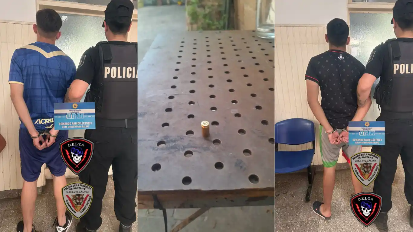 Tres jóvenes fueron detenidos tras un ataque a balazos en Villa Gobernador Gálvez