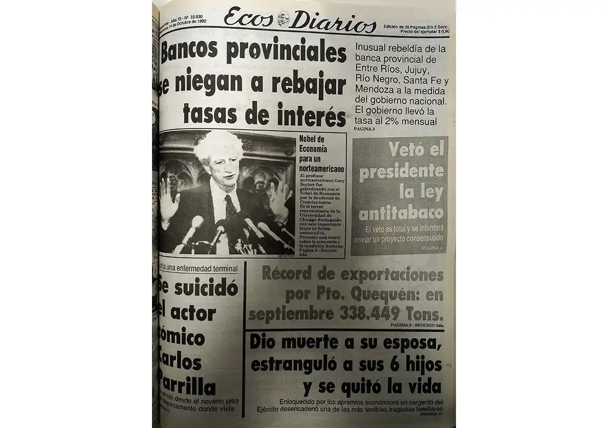 Miércoles 14 de octubre de 1992