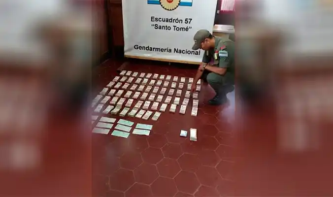 Incautaron más de un millón y medio de pesos a un hombre en la Ruta 14