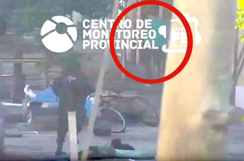 Difundieron el video de la persecución y detención de un hombre de cargado prontuario criminal
