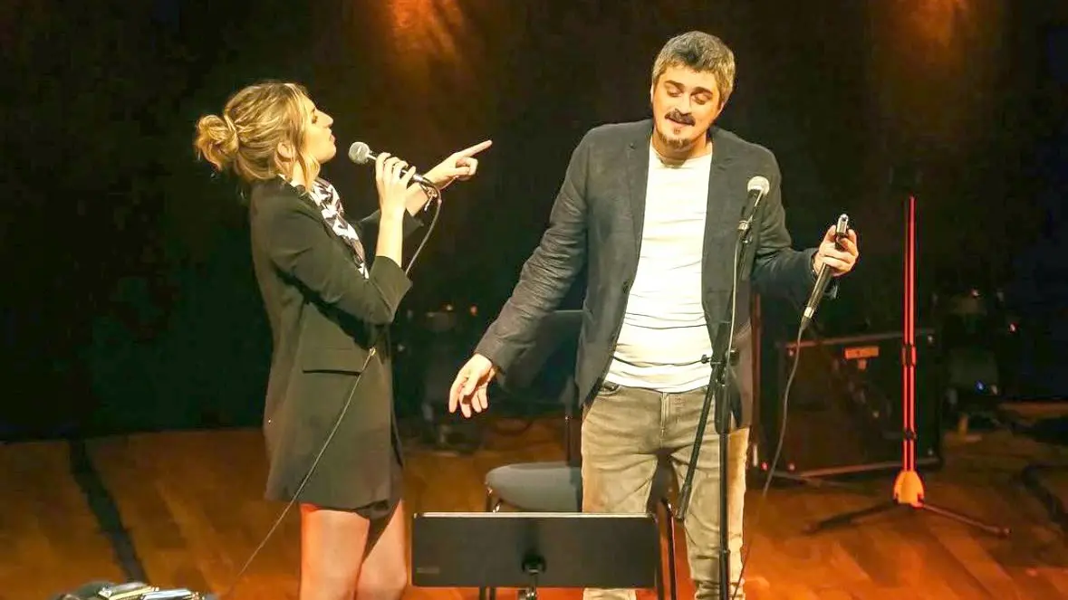 En escena. Franco Luciani y Victoria Birchner