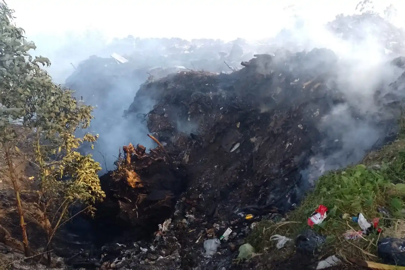 Bomberos confirmaron que no se vio afectada la visibilidad en caminos y ruta.