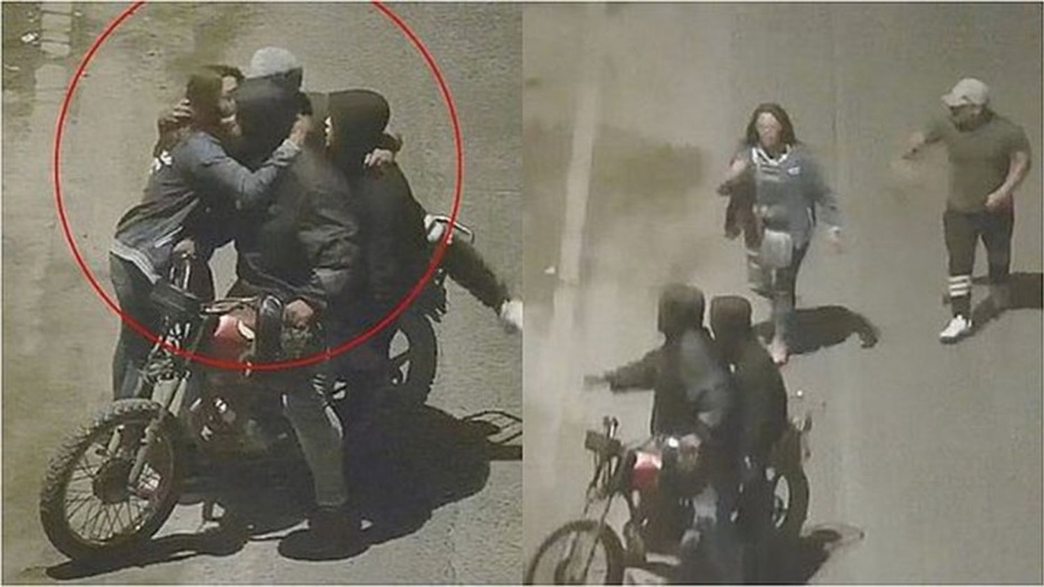 Motochorros les robaban hasta que se dieron cuenta que eran amigos: terminaron a los besos