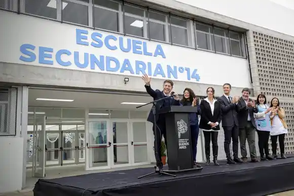 Kicillof inauguró un Polo Educativo en Alejandro Korn: "Esta mejora no iba a ocurrir por las fuerzas del cielo"