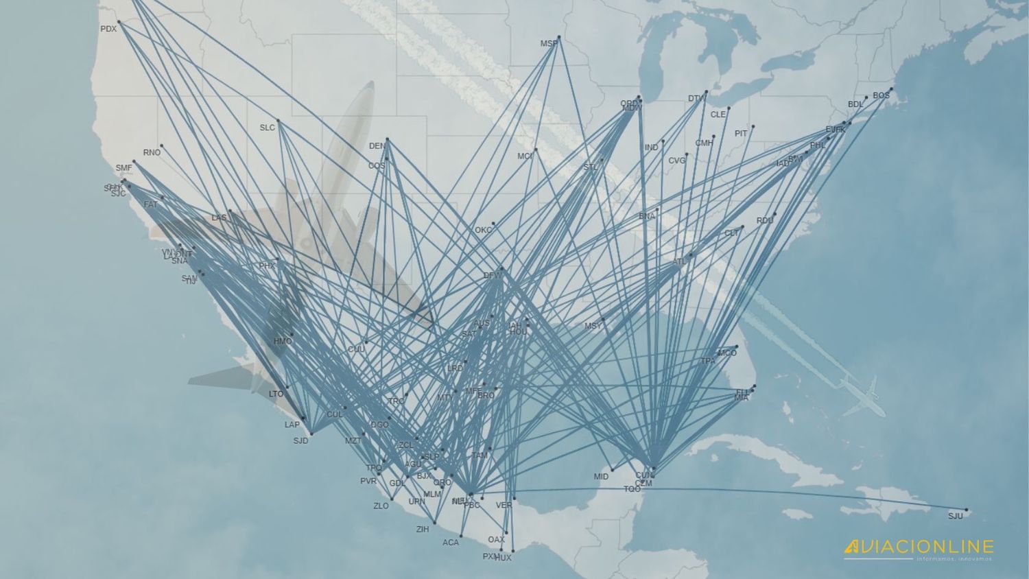 ¿Un gigante bajo amenaza? Los números del mercado aéreo entre Estados Unidos y México
