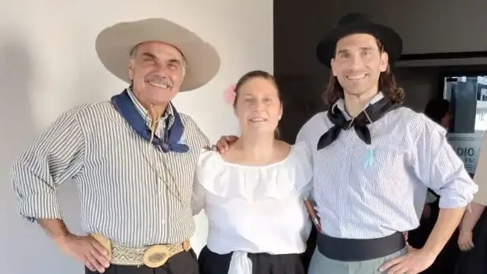 Patricia Gelabert, con su familia.