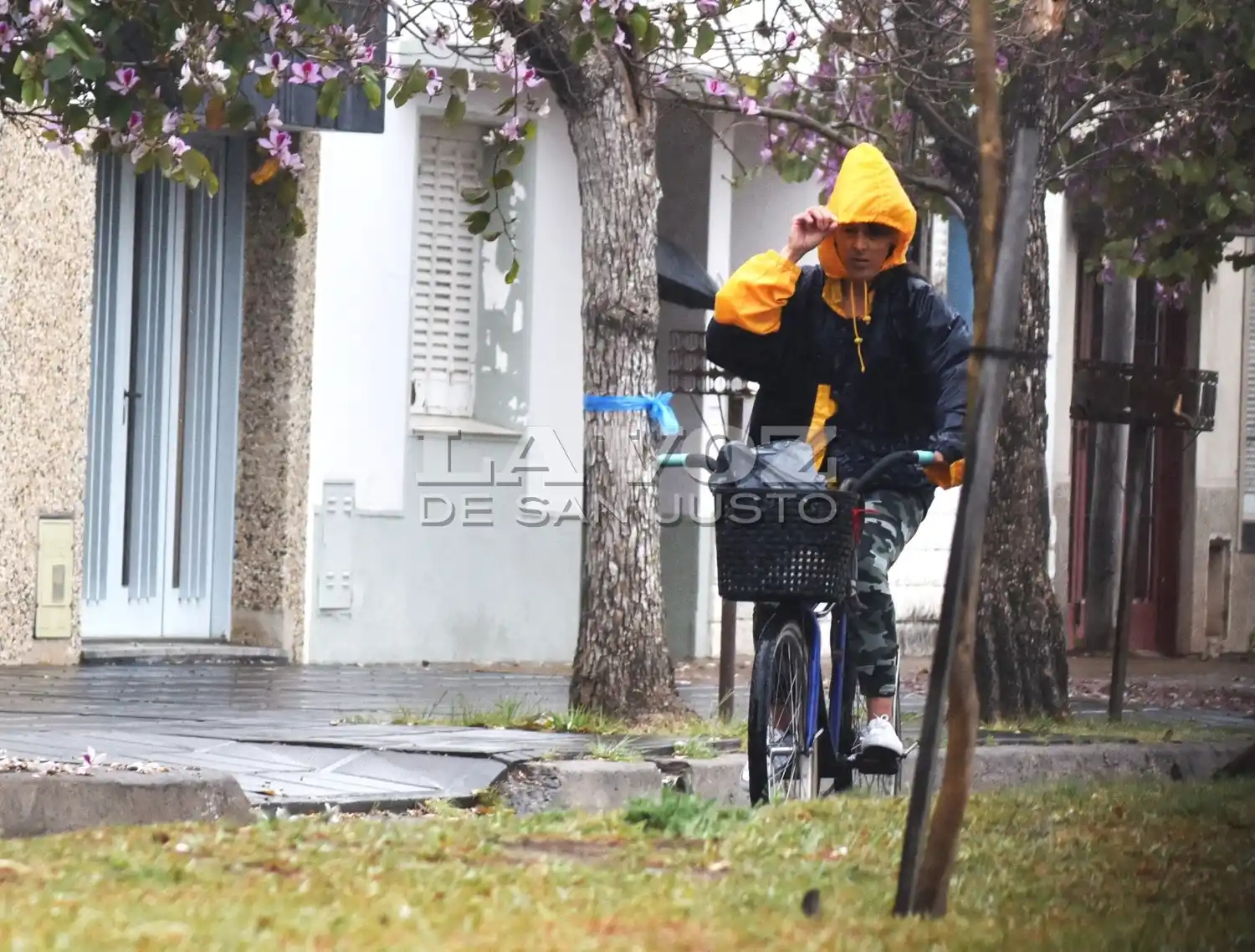 Una densa llovizna comenzó a caer esta mañana del sábado por nuestra ciudad