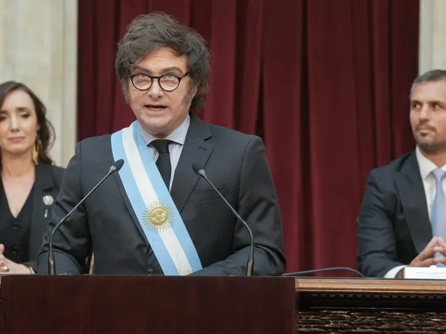 Milei en el Congreso y por cadena nacional, el domingo 15 de septiembre de 2024.