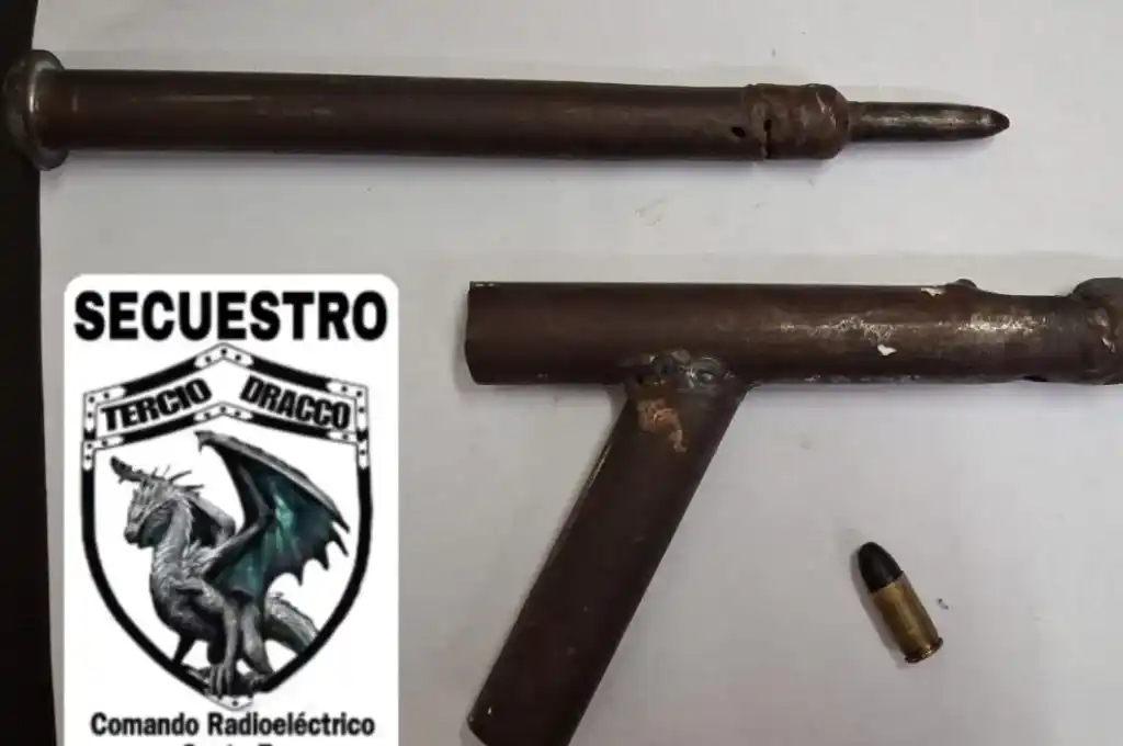 El artefacto que portaba el sospechoso. Foto: El Litoral