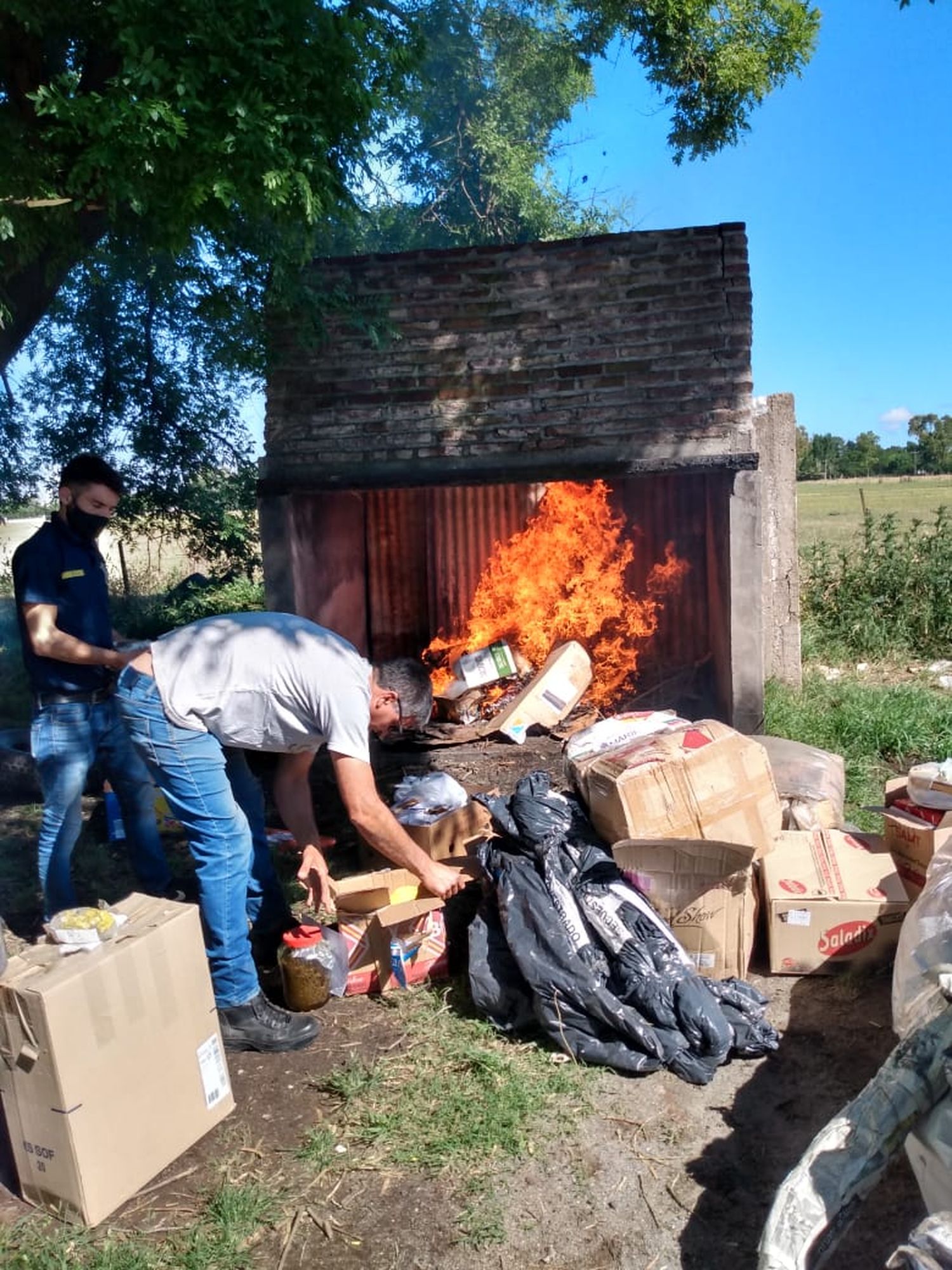 Incineraron alrededor de 200 kilos de marihuana