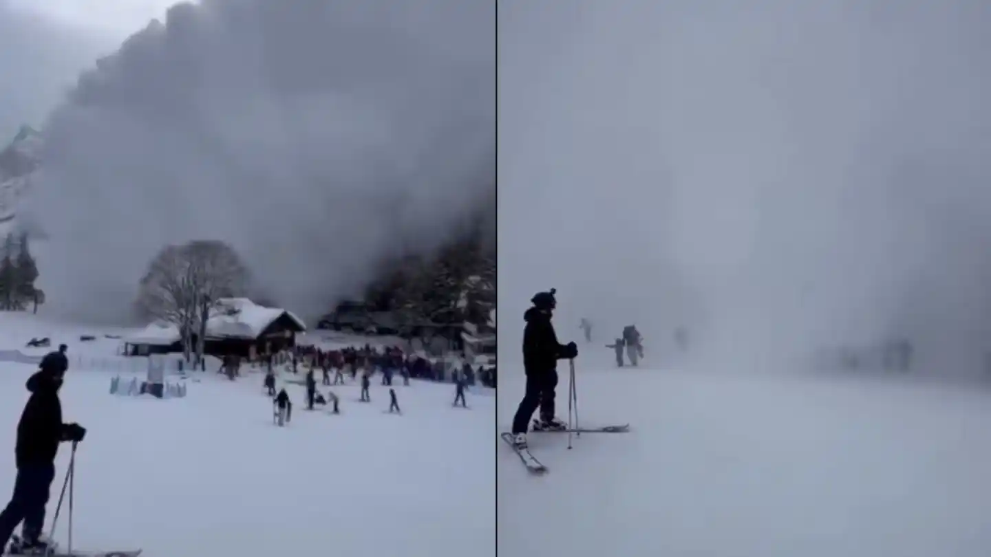 Impactante avalancha en los Alpes italianos: evacuaron una estación de esquí