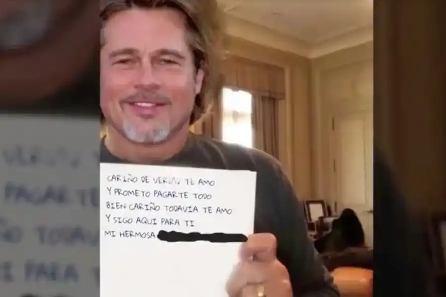 El falso Brad Pitt le mandaba fotos