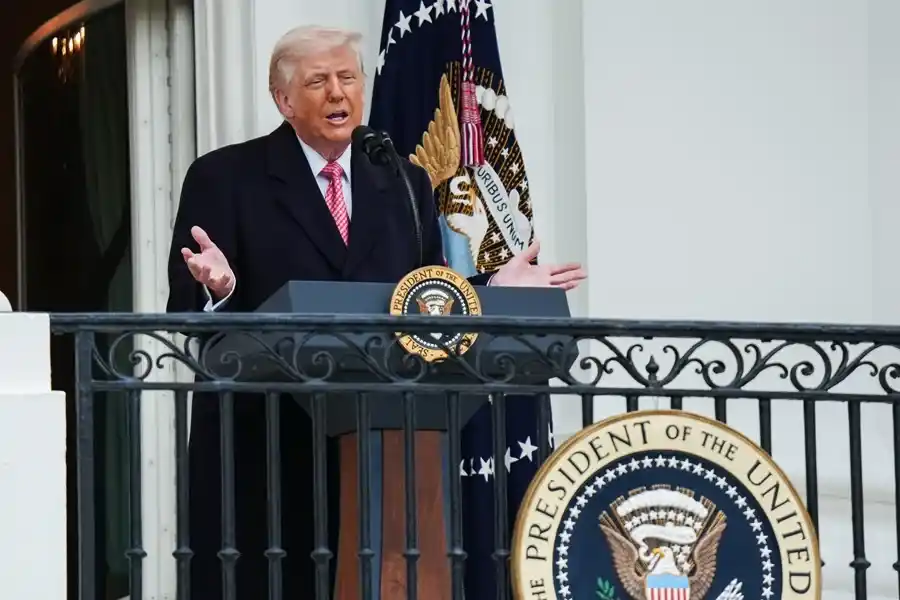 El presidente de EE. UU., Donald Trump, en un acto el pasado viernes en la Casa Blanca. EFE