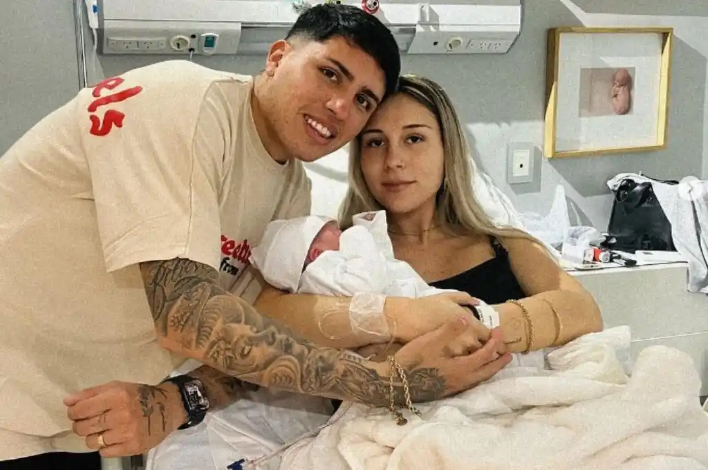 Nació Valentino, el primer hijo de Facundo Farías