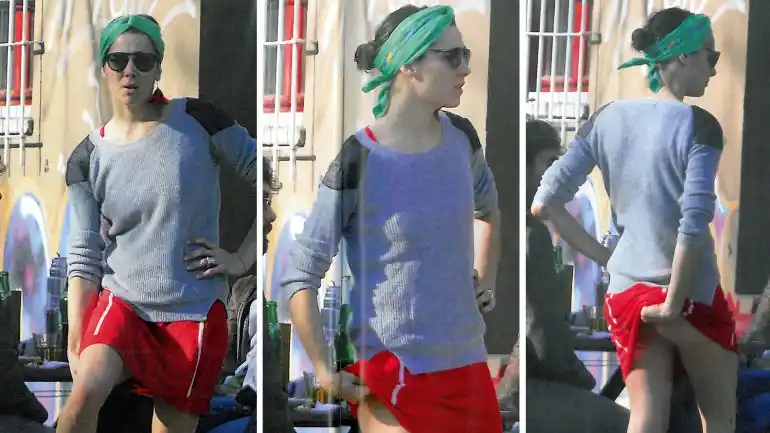 A Juanita Viale le incomodó su ropa interior...y se la acomodó sin pudores