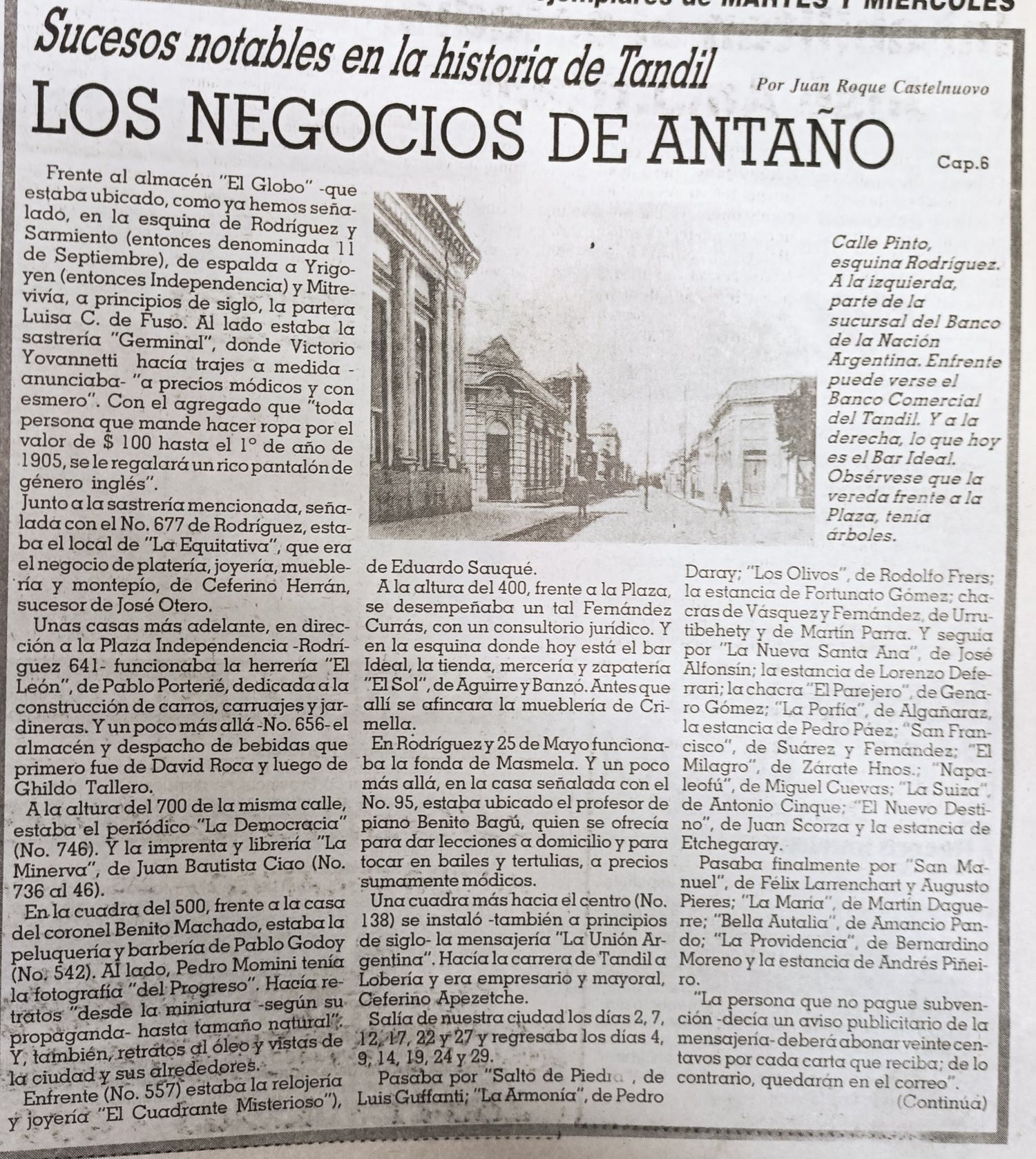 Los negocios de antaño Cap. 6