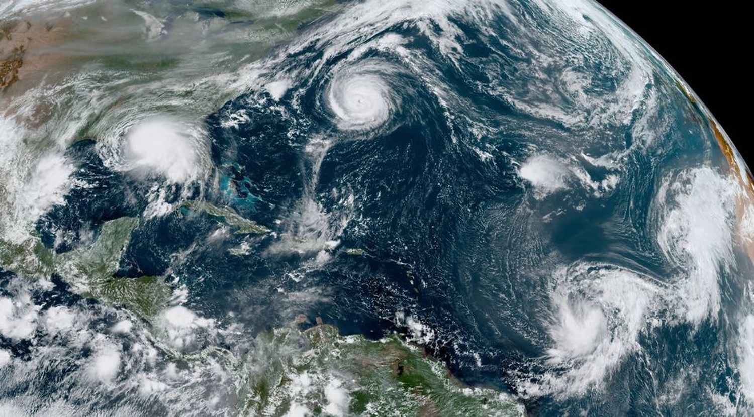 ALERTA: cinco ciclones convergen en el Atlántico por segunda vez en la historia