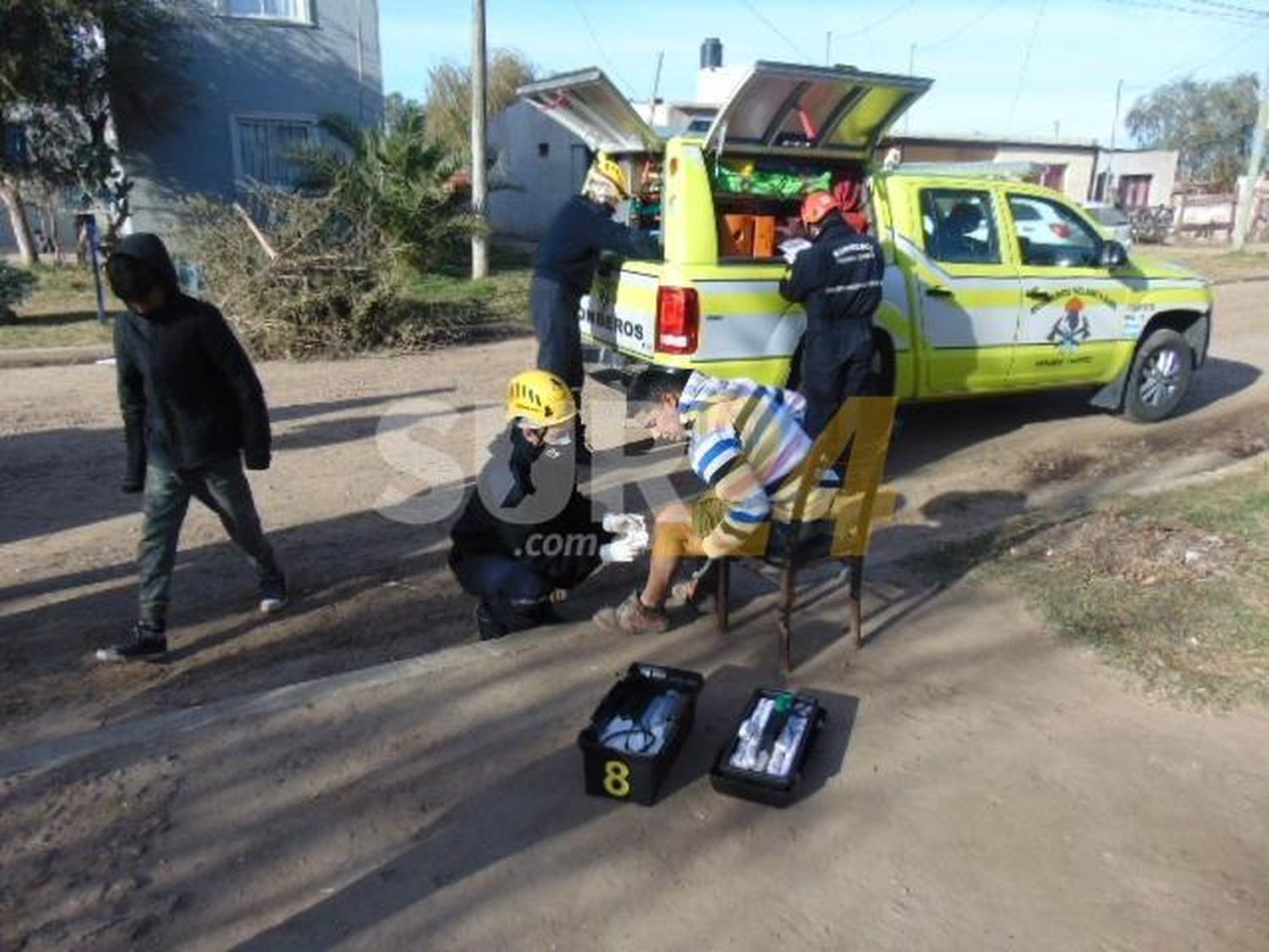 Venado Tuerto: motociclista caído tras impactar con un perro