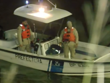 Emplean drones para continuar con la búsqueda del pescador desaparecido en la zona de Puerto Norte