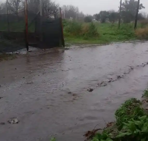 Calles anegadas por la lluvia 