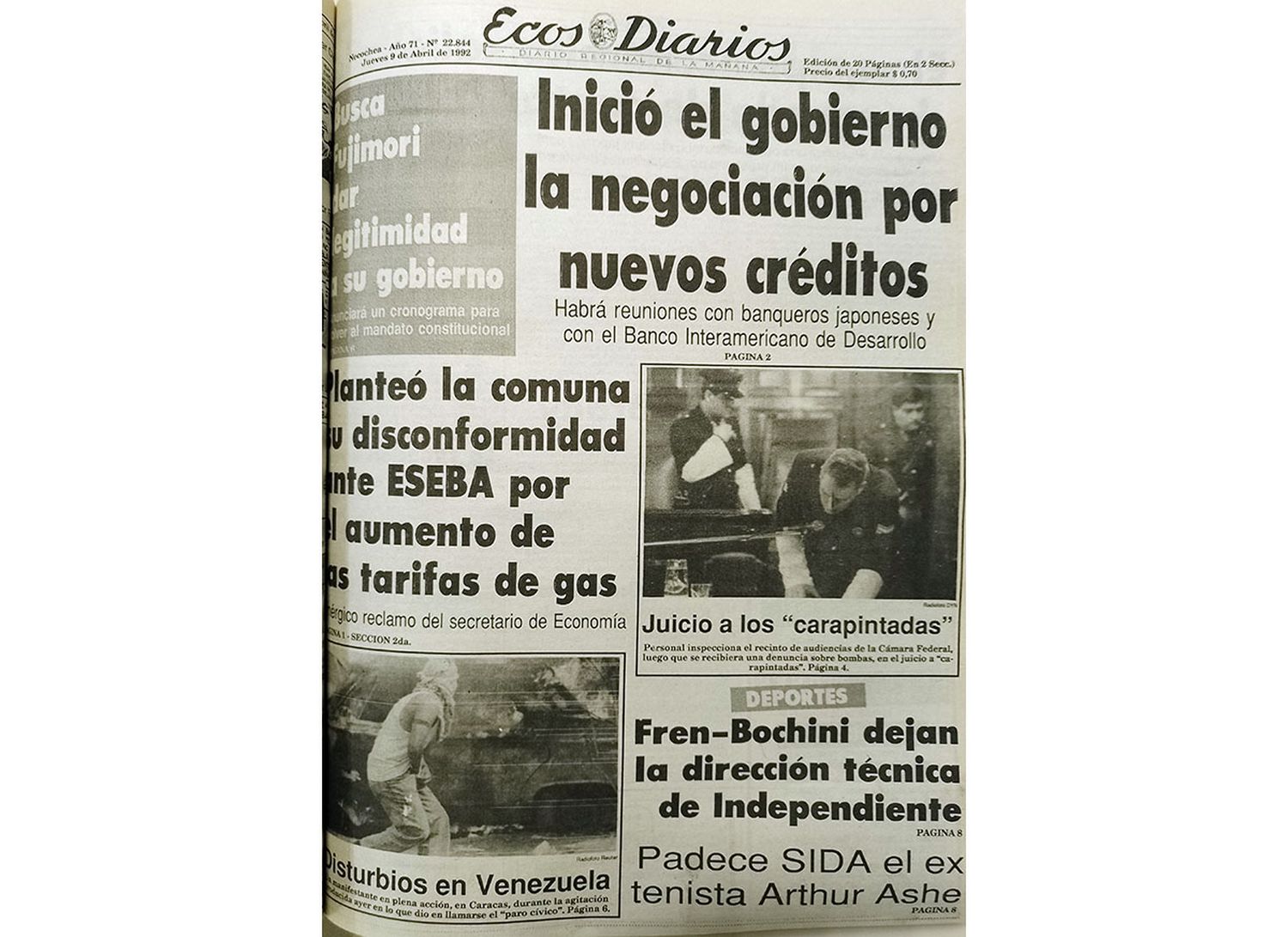 Jueves 9 de abril de 1992