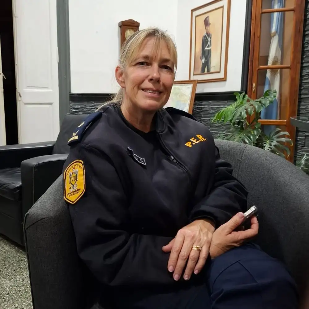 Comisario Inspector Gabriela Bruna, Jefa Departamental de Policía de Gualeguay.