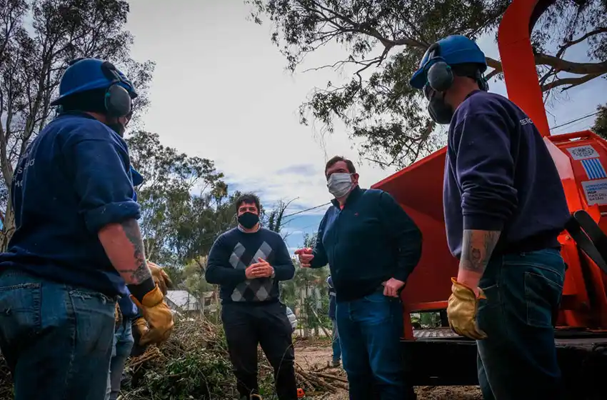 El Intendente recorrió el predio de chipeado ubicado en el barrio Las Margaritas