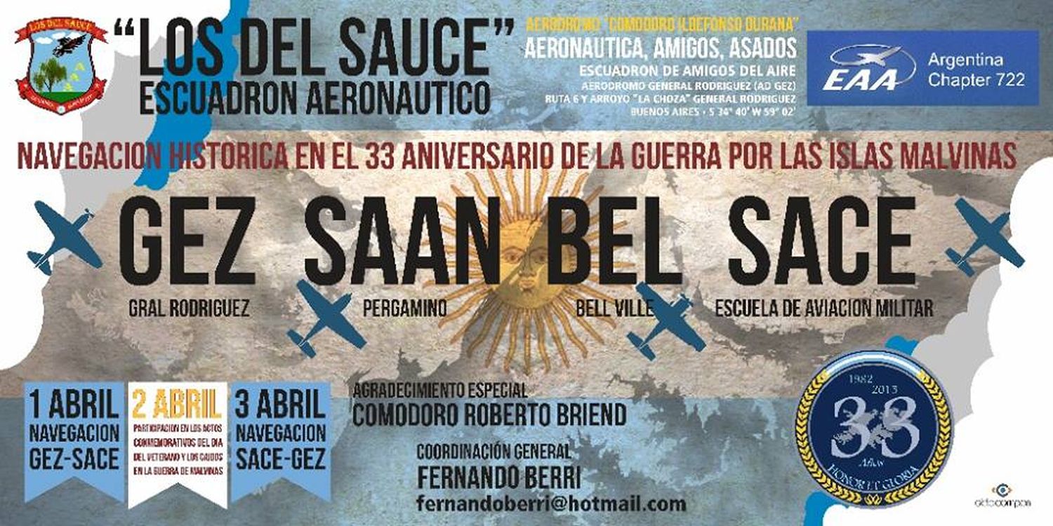Navegación histórica del Escuadrón «Los del Sauce» a Córdoba ¡Sumate!