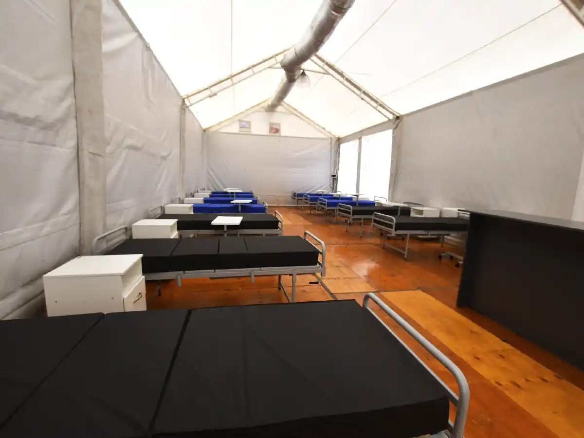 Así serán las carpas sanitarias para las inmediaciones del hospital  
