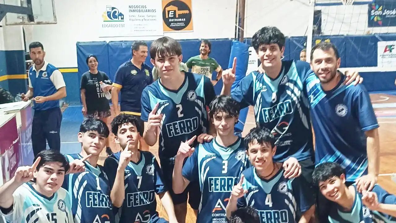 Un título para los chicos de Ferro Sub 16 en la Liga de Voley del Río Uruguay