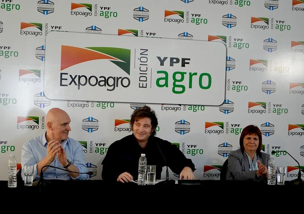 "Queremos eliminar el cepo y las retenciones para siempre". Milei expresó su deseo durante el cierre de la ExpoAgro.