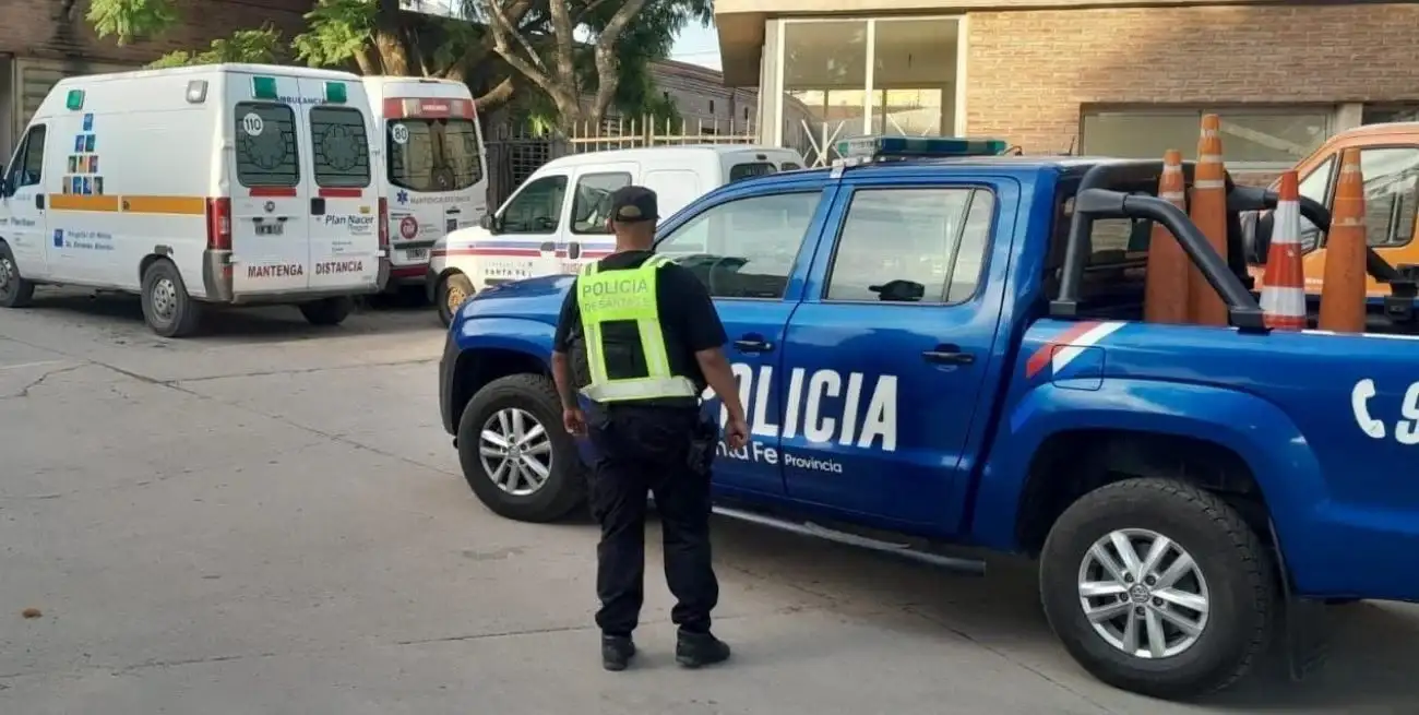 El traslado urgente del menor al hospital de Niños. Foto: Gentileza