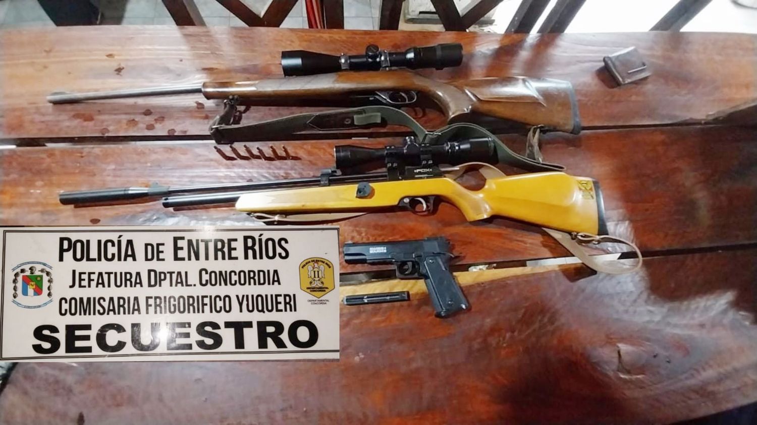 Dos allanamientos: secuestran armas en una vivienda