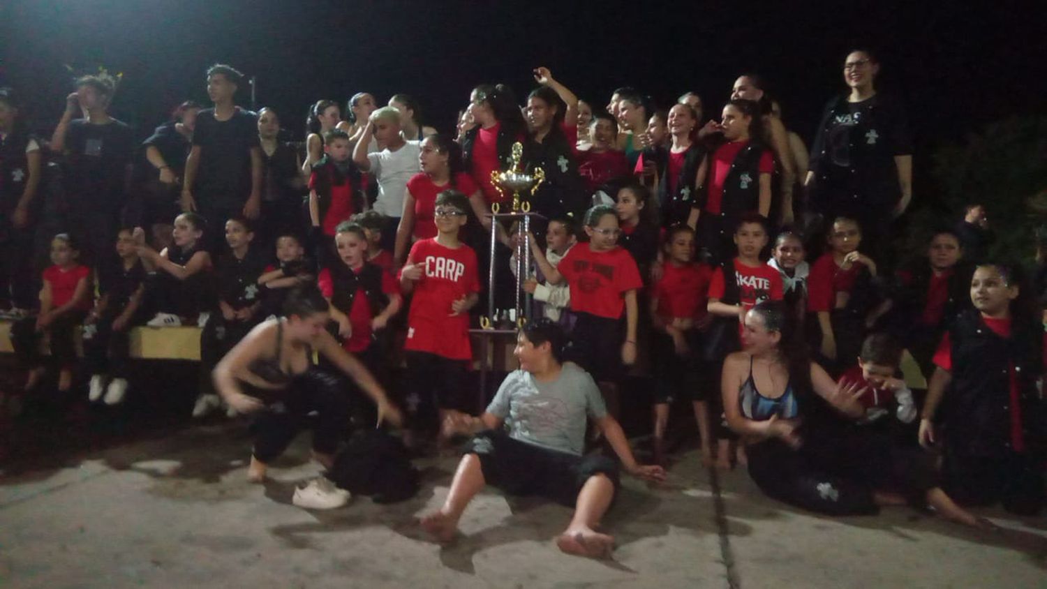 Festejo de los ganadores
