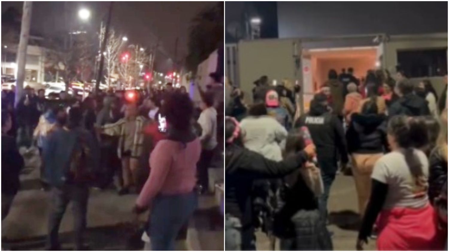 Los incidentes ocurrieron a la salida de los estudios de Telefe.