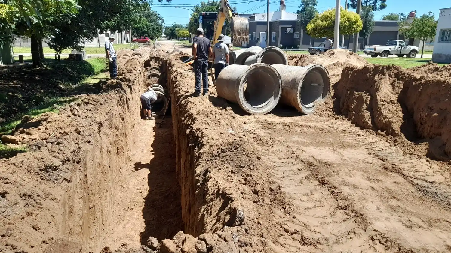 Trabajos en Giacaglia entre Esperanto y Las Heras.