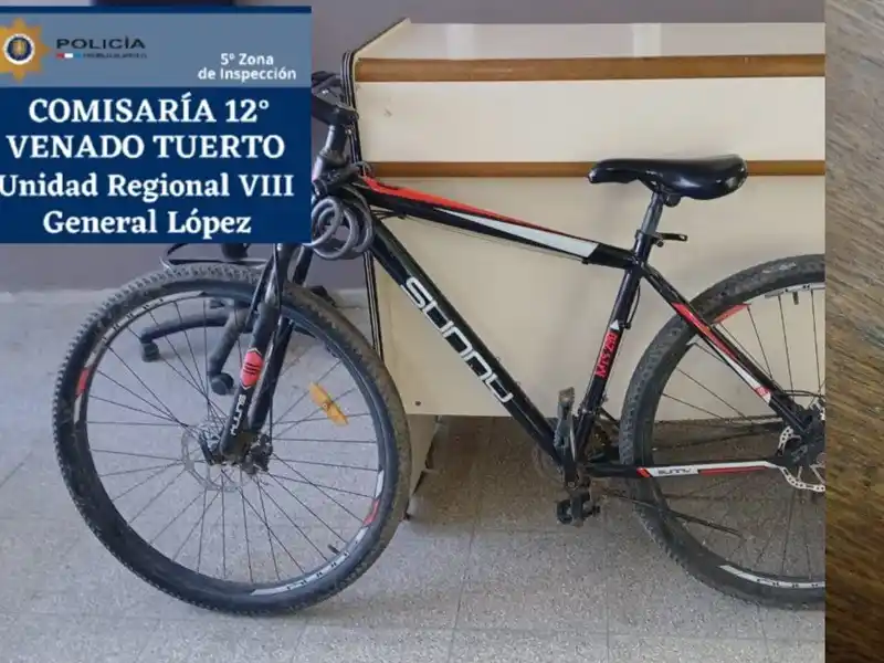 La bicicleta del atacante quedó en la Comisaría.