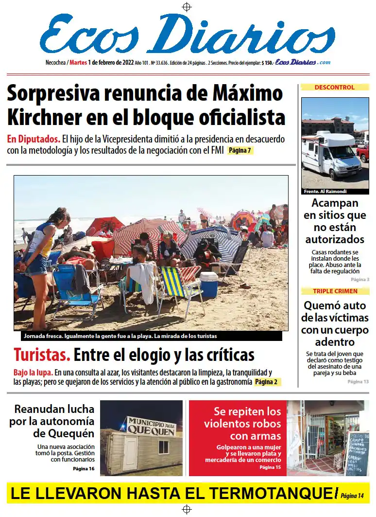Tapa del 1 de febrero de 2022