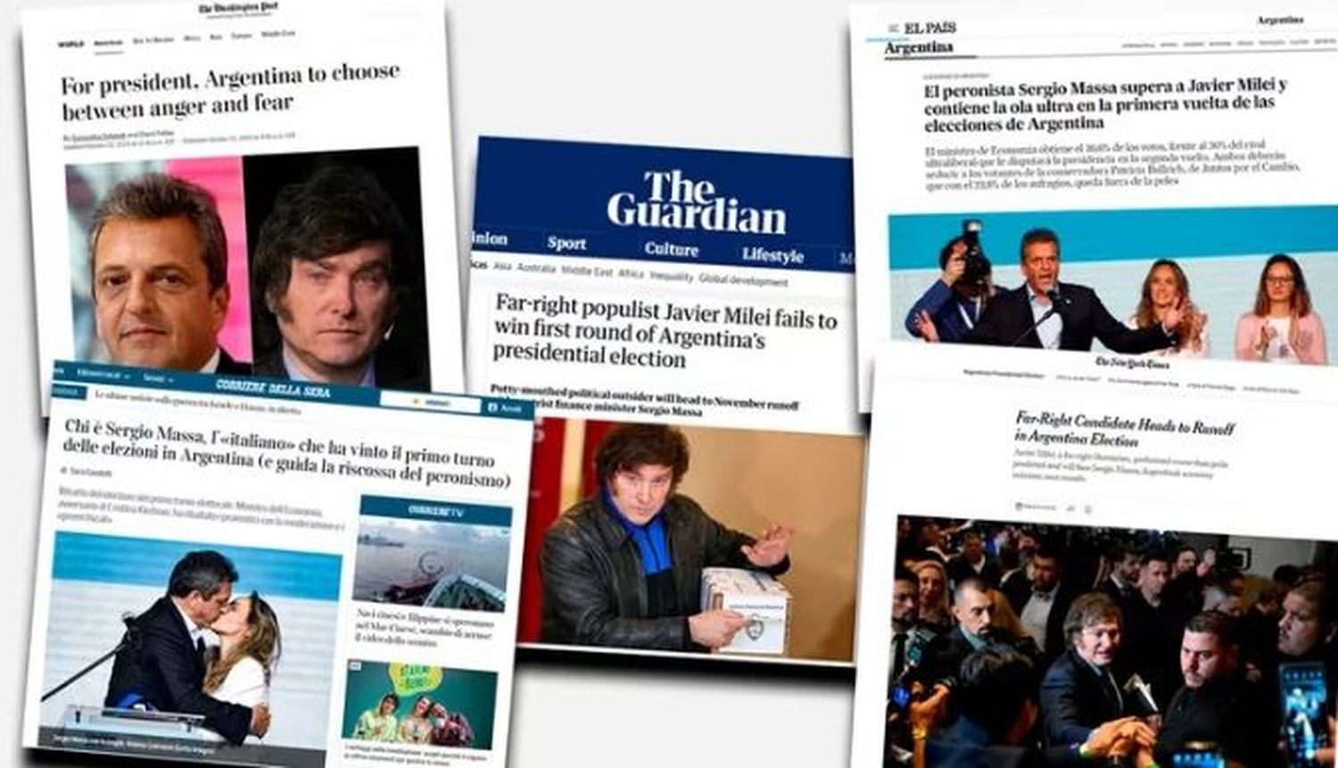 Los medios del mundo reflejan la victoria de Massa en las elecciones generales de Argentina