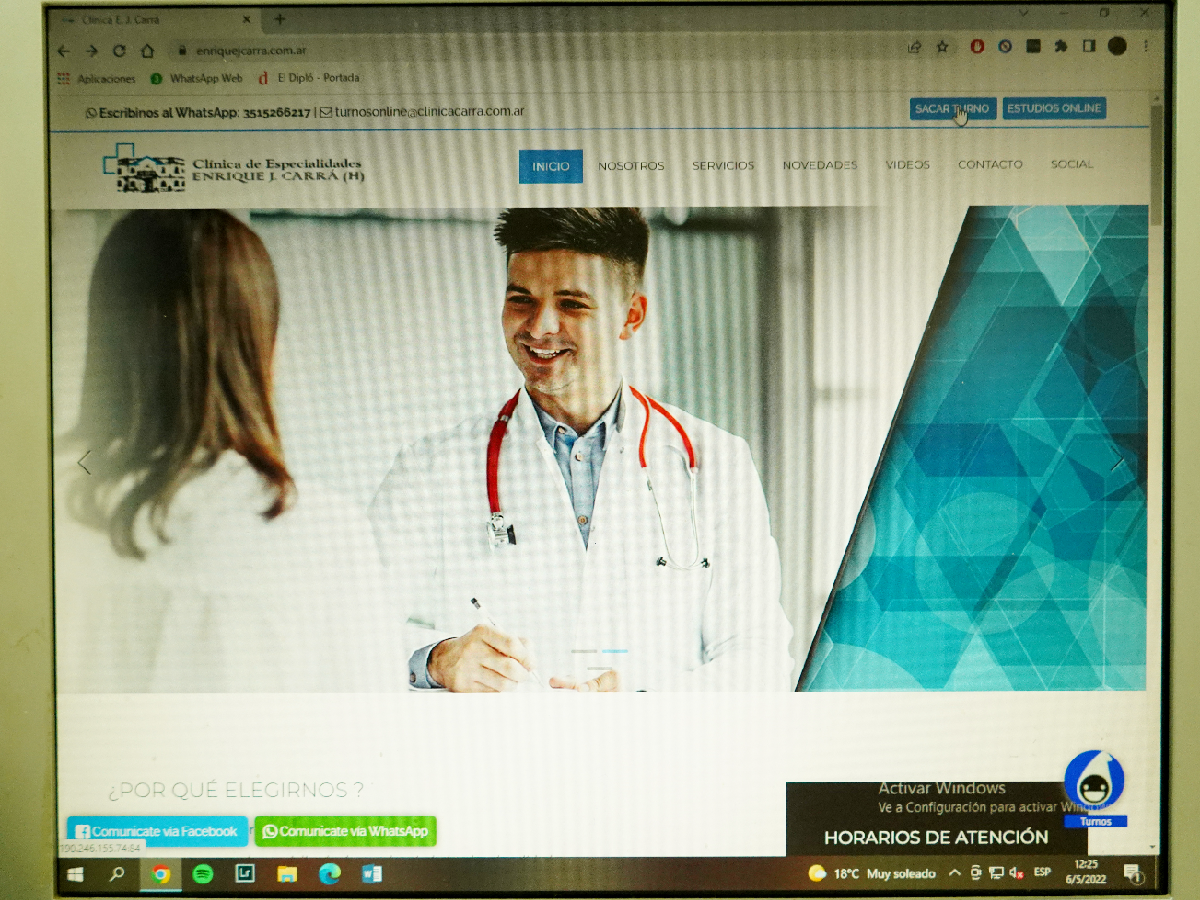Nuevo servicio que mejora la atención: la Clínica Carrá habilitó el turnero web 