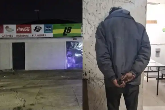 Cayó un delincuente que hizo un boquete para entrar a robar en un supermercado de zona sudoeste