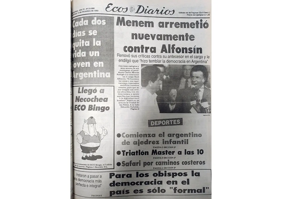 Domingo 13 de diciembre de 1992