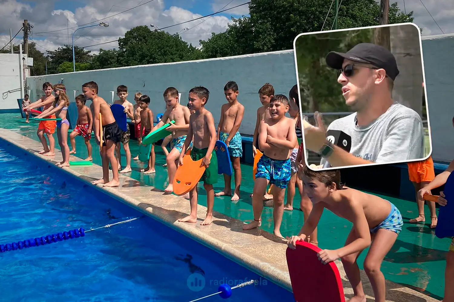 Ben Hur ya comenzó su temporada de colonia de vacaciones: "La premisa es que disfruten y que aprendan a nadar"