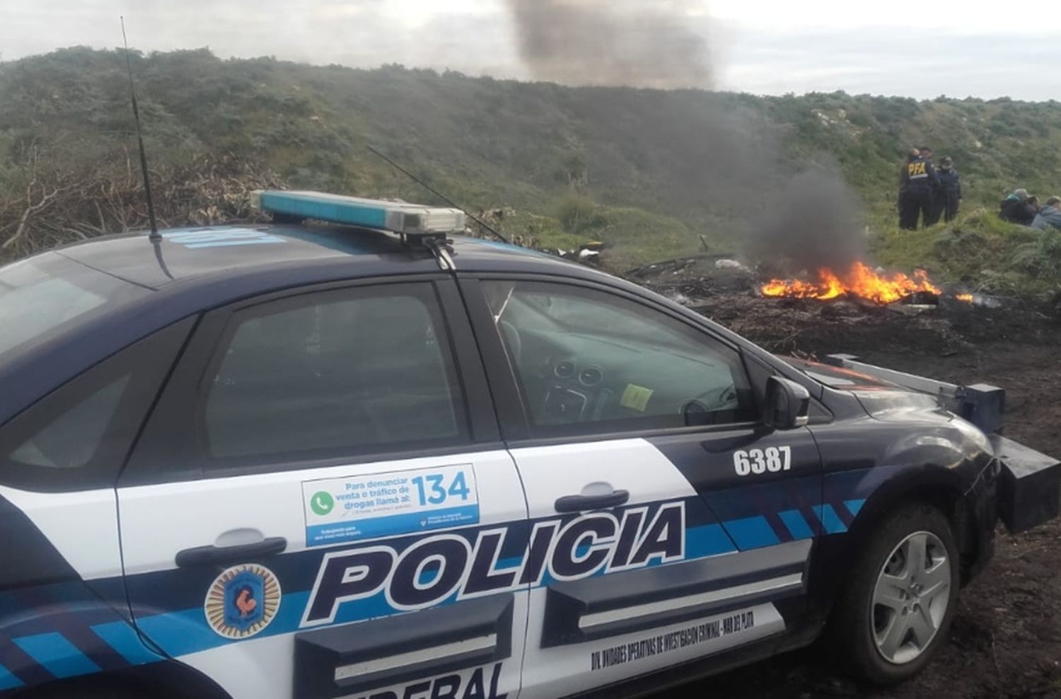 Siete personas detenidas por robar cables de teléfono y quemarlos