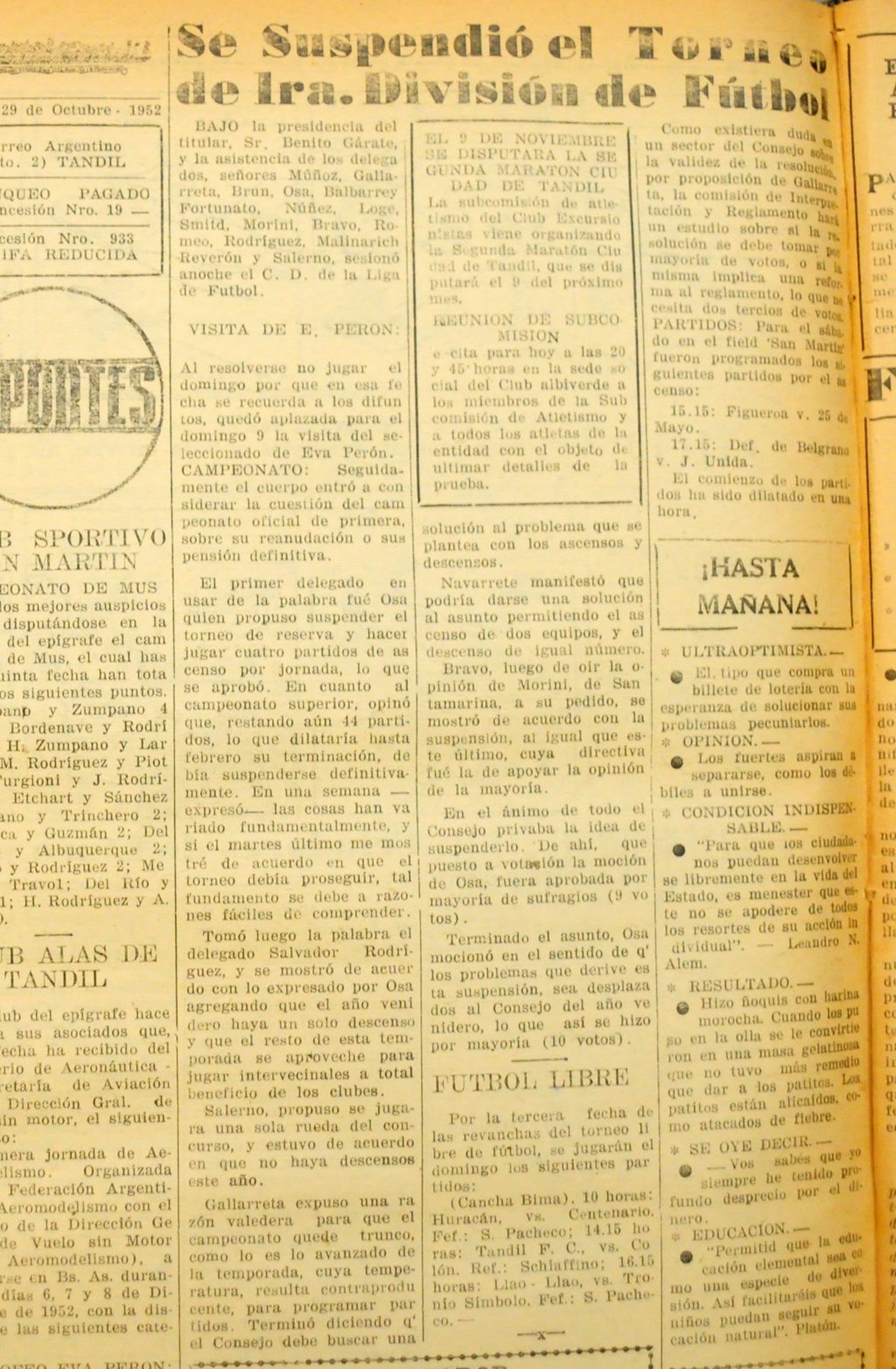 El año que no tuvo campeón