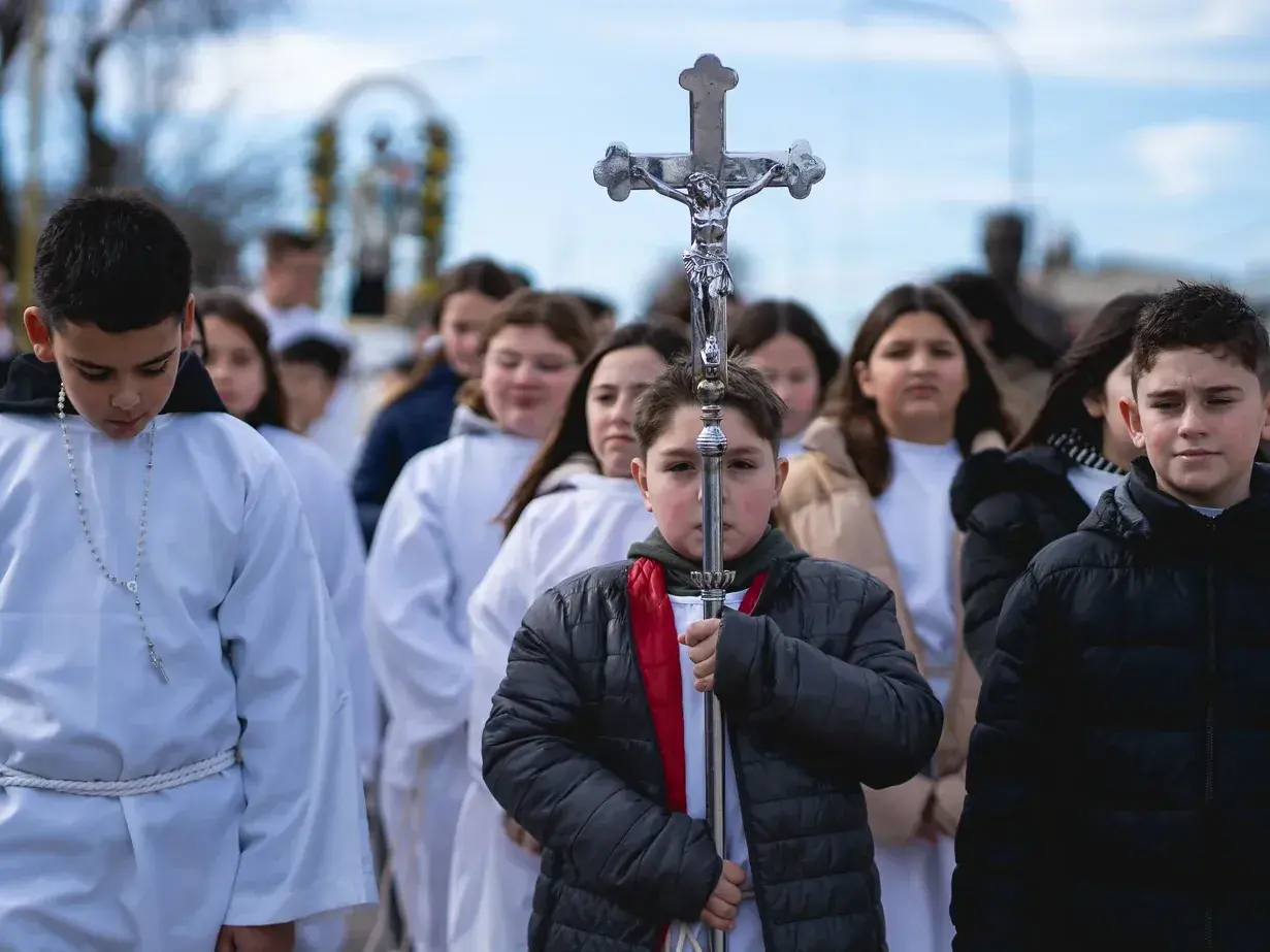 Una de las escenas que dejó la procesión