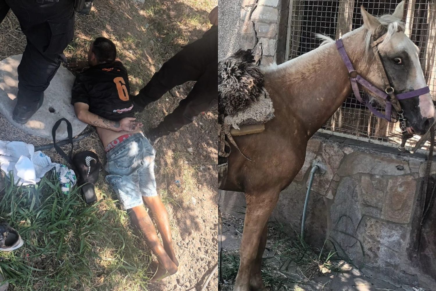 Detuvieron a un hombre a caballo y le secuestraron una pistola en zona sudoeste